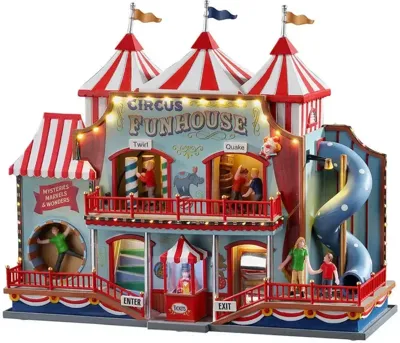 Circus funhouse with 4.5v adaptor kerstfiguur LEMAX - Lemax Circus funhouse with 4.5v adaptor kerstfiguur LEMAX - Lemax