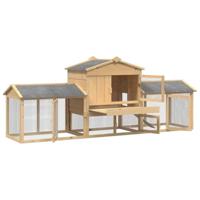 Kippenhok Bruin 225 x 60 x 89 cm - thumbnail