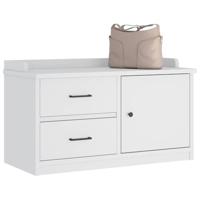 Gangbankje SANDNES wit 87x40x50 cm massief grenenhout - thumbnail