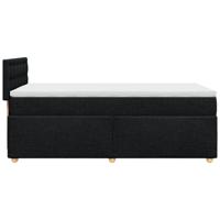 Boxspring met matras stof zwart 120x200 cm - thumbnail