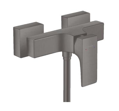 Hansgrohe Metropol ééngreeps douchemengkraan opbouw met rechte greep, Brushed Black Chrome