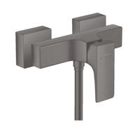 Hansgrohe Metropol ééngreeps douchemengkraan opbouw met rechte greep, Brushed Black Chrome - thumbnail