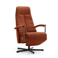 Relaxstoel C-100 Donkeroranje Stof - thumbnail