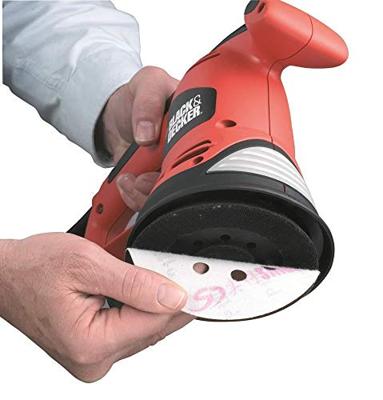 BLACK+DECKER KA191EK 480W Excentr. Schuurmachine | 3x Schuurvellen | Stofzak | In koffer - KA191EK-QS