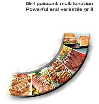 Tefal gc241d multifunctionele panini grill 2000w zwart/rvs