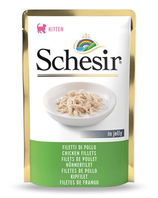 SCHESIR Kipfilet in gelei - natvoer voor kittens - 85g