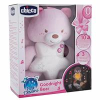 Chicco nachtlamp met geluid beer junior 27 cm polyester roze - thumbnail