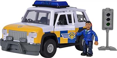 Simba Brandweerman sam politieauto met speelfiguur - thumbnail
