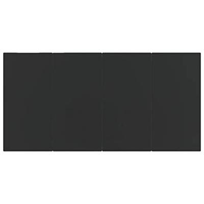 5-delige Tuinset poly rattan en staal zwart