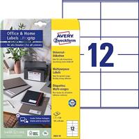 Avery Zweckform universele etiketten, 105 x 48 mm, wit, permanent klevend, 120 etiketten, 10 vellen - thumbnail