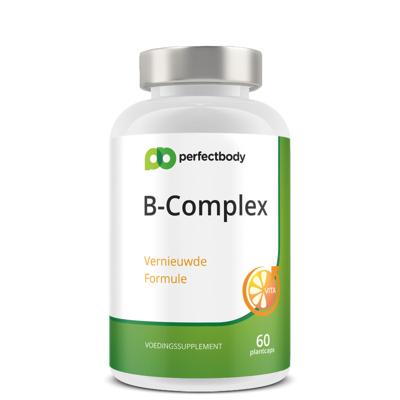 Vitamine B complex capsules - Met vitamine C, ginkgo & bioflavonoïden - Voor energie & weerstand - 60 capsules PerfectBody