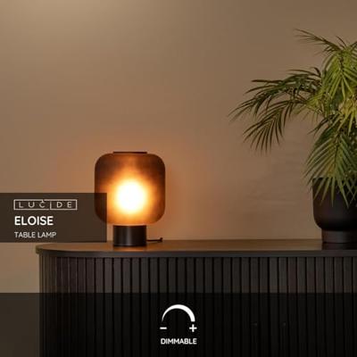 Lucide ELOISE - Tafellamp - Ø 21 cm - 1xE27 - Zwart