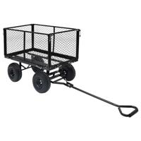 VidaXL Tuinwagen 350 kg zwart - thumbnail