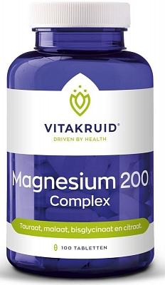 Vitakruid Magnesium 200 Complex Tauraat Malaat Bisglycinaat 90