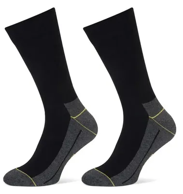 Walker 6-paar heren wandel sokken - Coolmax hiking sokken - Anti knel boord - 42 - Zwart - 42 - 42