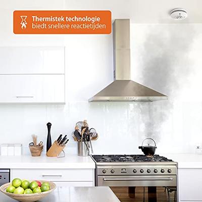 FireAngel HT-630-EUT Hittemelder Naar draadloos om te zetten, Incl. batterij (10 jaar) werkt op batterijen (Ø x h) 135 mm x 60 mm