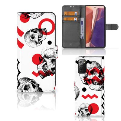 Telefoonhoesje met Naam Samsung Galaxy Note 20 Skull Red Telefoonhoesje met Naam Samsung Galaxy Note 20 Skull Red