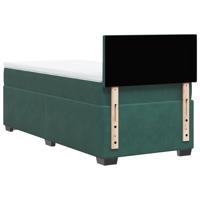 Boxspring met matras fluweel donkergroen 100x200 cm - thumbnail