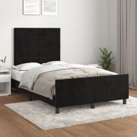 Bedframe zonder matras 120x190 cm fluweel zwart - thumbnail