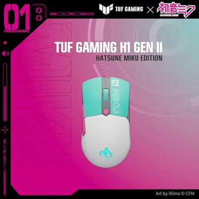 ASUS TUF Gaming Mini Wireless Mouse Hatsune Miku Edition muis Gamen Rechtshandig RF Wireless + Bluet