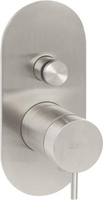 Qisani Flow inbouwthermostaat afbouwdeel rvs geborsteld