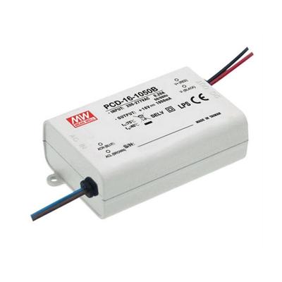 MEAN WELL PCD-16-700B LED-driver Constante stroomsterkte 16 W 0.7 A 16 - 24 V/DC Dimbaar, PFC-schakeling, Overbelastingsbescherming, Montage op ontvlambare MEAN WELL PCD-16-700B LED-driver Constante stroomsterkte 16 W 0.7 A 16 - 24 V/DC Dimbaar, PFC-schakeling, Overbelastingsbescherming, Montage op ontvlambare