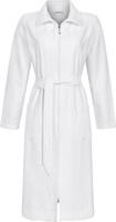 Witte badstof dames badjas ritssluiting - thumbnail