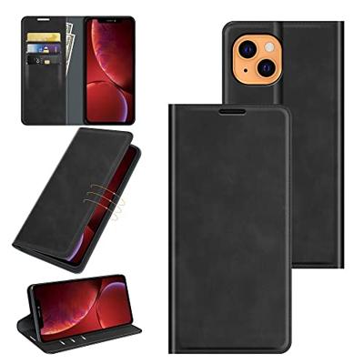 Casecentive Magnetische Leren Wallet case iPhone 13 zwart