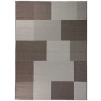 Vloerkleed Sisal Bruin Blokjes (In/Outdoor) -120 x 170 cm - thumbnail