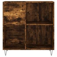 Platenkast 84,5x38x89 cm bewerkt hout gerookt eikenkleurig - thumbnail