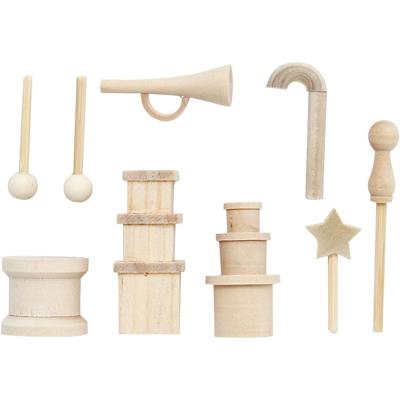 Creativ Company Kleine houten accessoires voor decoratie set, 13dlg.