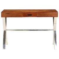 Bureau 110x50x76 cm massief acaciahout en sheesham afwerking - thumbnail