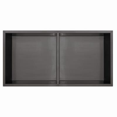 Inbouwnis Qisani Flow Dubbel Geborsteld Gun Metal