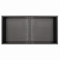 Inbouwnis Qisani Flow Dubbel Geborsteld Gun Metal - thumbnail