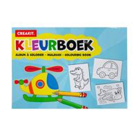 Kleurboek A4 24/ lichtblauw CREAKIT - thumbnail