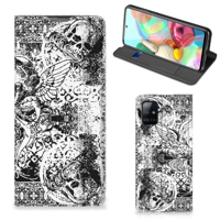 Mobiel BookCase Samsung Galaxy A71 Skulls Angel - thumbnail