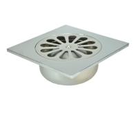 Riko doucheput met onderuitlaat 10 x 10 cm chroom - thumbnail