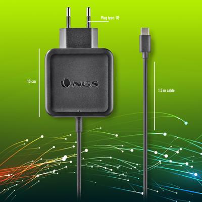 Laptop oplader NGS 45W Auto USB-C 45 W - thumbnail