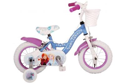 Disney frozen 2 kinderfiets - meisjes - 12 inch - blauw/paars - twee handremmen