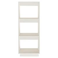 Boekenkast/kamerscherm 40x35x103 cm massief grenenhout wit - thumbnail