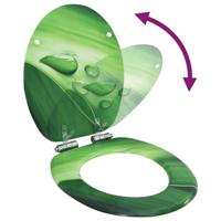 Toiletbril met soft-close deksel waterdruppel MDF groen - thumbnail