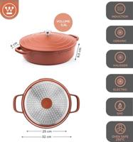 Westinghouse Performance Series Hapjespan Inductie - 32cm Sauteerpan - Oven Geschikt - Rood - thumbnail