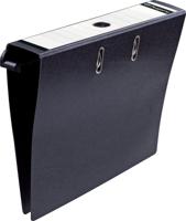 Pergamy hangmapordner, ft A4, 2 pochettes, karton, rug van 5 cm, zwart - thumbnail