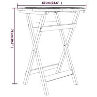 3-delige Tuinset massief teakhout - thumbnail