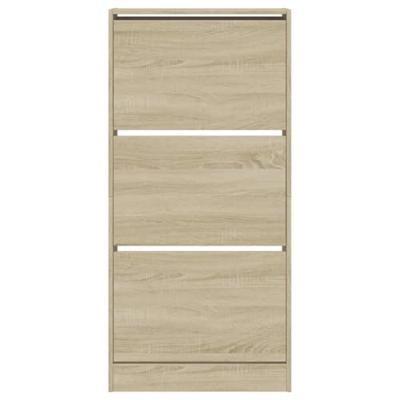 Schoenenkast 60x21x125,5 cm bewerkt hout sonoma eikenkleurig - thumbnail