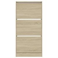 VidaXL Schoenenkast 60x21x125,5 cm bewerkt hout sonoma eikenkleurig - thumbnail
