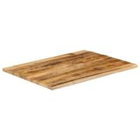Tafelblad met natuurlijke rand 90x80x3,8 cm massief mangohout - thumbnail