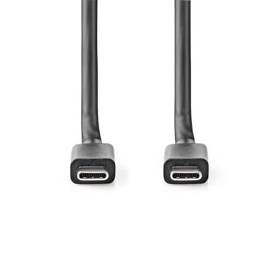 USB-Kabel | USB 3.2 Gen 2x2 | USB-C Male | USB-C Male | 100 W | 4K@60Hz | 20 Gbps | Vernikkeld | 2.00 m | Rond | PVC | Zwart USB-Kabel | USB 3.2 Gen 2x2 | USB-C Male | USB-C Male | 100 W | 4K@60Hz | 20 Gbps | Vernikkeld | 2.00 m | Rond | PVC | Zwart