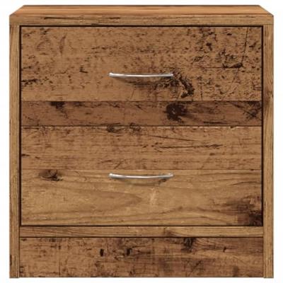 Nachtkastjes 2 st 40x30x40 cm bewerkt hout oud houtkleurig