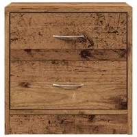 Nachtkastjes 2 st 40x30x40 cm bewerkt hout oud houtkleurig - thumbnail